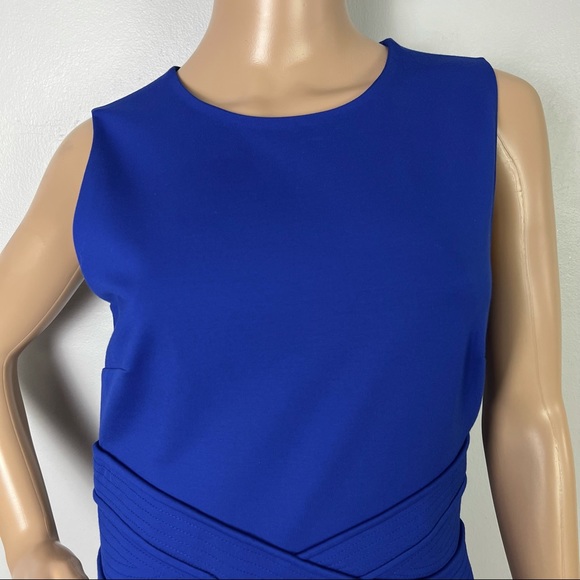 DIANE VON FURSTENBERG BLUE SLEEVELESS DRESS - Picture 3 of 8